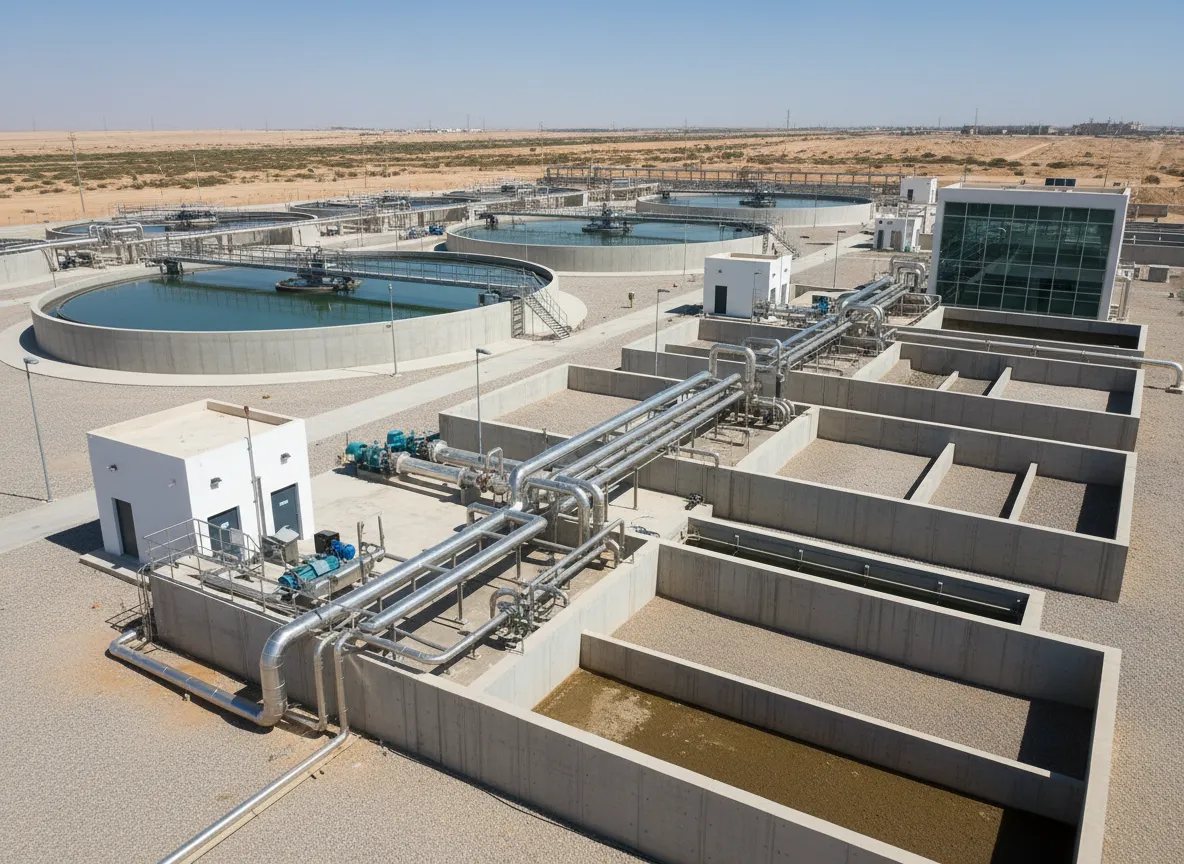 Water and wastewater treatment industrial plant